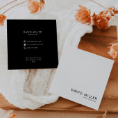 ミニマルフォーマルリストの白黒名刺 スクエア名刺