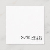 ミニマルフォーマルリストの白黒名刺 スクエア名刺 (正面)
