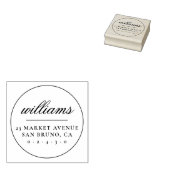 ミニマルフォーマルリストファミリー名ラウンド差出人住所 ラバースタンプ (押印)