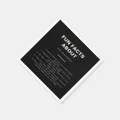 ミニマルフォーマルリストブラックトリビアおもしろいファクト結婚ズ スタンダードカクテルナプキン (角)