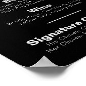 ミニマルフォーマルリストブ結婚ラックのバーメニューポスター ポスター (角)