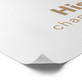 ミニマルフォーマルリスト結婚ブラウンのバー ポスター (角)