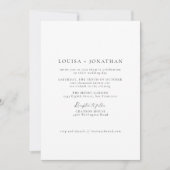 ミニマルフォーマル白黒ス結婚ト写真 招待状 (正面)