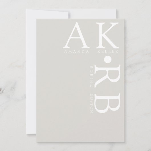 ミニマルフォーマル結婚式招待状 招待状 (裏面)