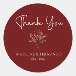 ミニマルフラワー ラウンドシール