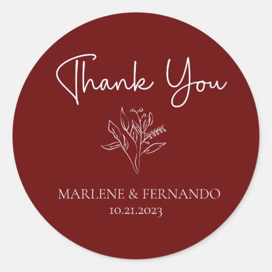 ミニマルフラワー ラウンドシール (正面)