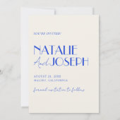 ミニマルフランスのスお洒落・ブライト・レトロ結婚ズ セーブザデート (裏面)