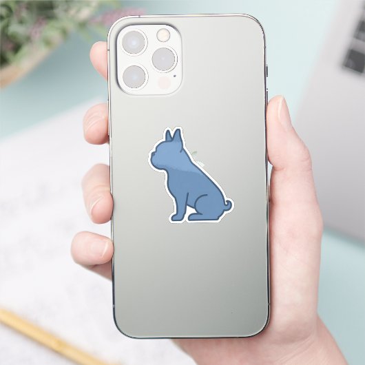 ミニマルフレンチブルドッグデザイン シール (スマートフォン)