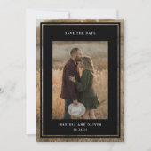 ミニマルフレーム写真QRウェブサイトウェディング セーブザデート (正面)