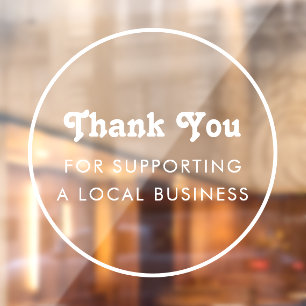 ミニマルフレーム サンクス ローカルビジネス ブランディング ウィンドウサイン