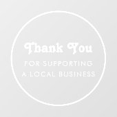 ミニマルフレーム サンクス ローカルビジネス ブランディング ウィンドウサイン (シート)