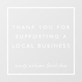 ミニマルフレーム サンクス ローカルビジネス ブランディング ウィンドウサイン (シート)