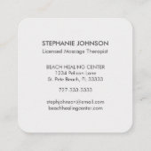 ミニマルフローラやる気を起こさせることわざヒーラー スクエア名刺 (裏面)