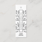 ミニマルフローラアパレルブティック価格ラベル スキニー名刺 (正面)