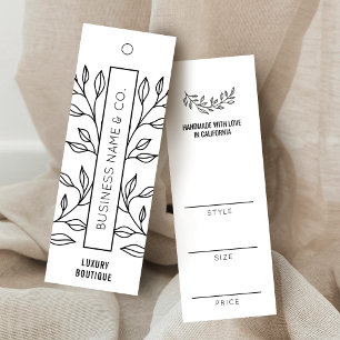 ミニマルフローラアパレルブティック価格ラベル スキニー名刺
