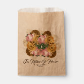 ミニマルフローラエレガントウェディングゲスト フェイバーバッグ (正面)