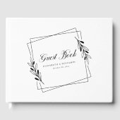 ミニマルフローラエレガントリース結婚: ゲストブック (正面)