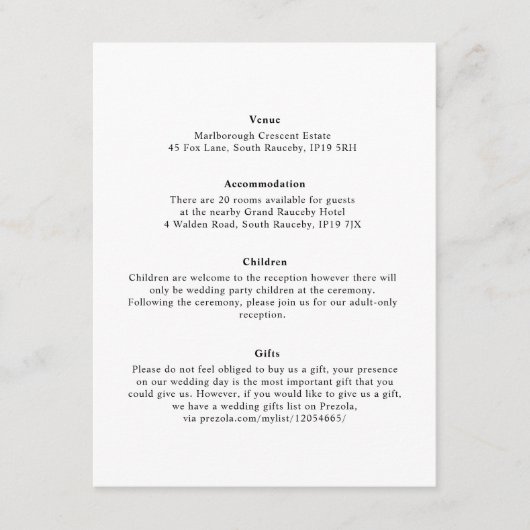 ミニマルフローラエレガント植物単図リース エンクロージャーカード (正面)