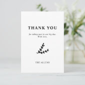 ミニマルフローラエレガント植物単図リース サンキューカード (スタンド正面)