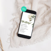 ミニマルフローラオーベビーシャワー 招待状