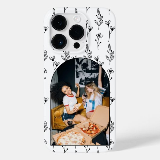 ミニマルフローラカスタム写真Iphone 14ケース Case-Mate iPhoneケース (裏面)