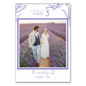 ミニマルフローラカップルの写真と番号 テーブルナンバー (裏面)