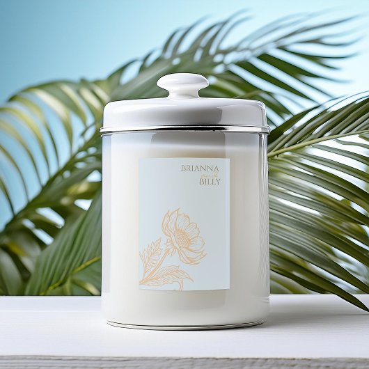 ミニマルフローラキャンドルラベル フードラベル