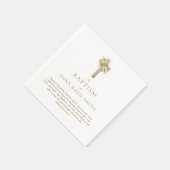 ミニマルフローラクロスバプテスマ聖書聖句 スタンダードカクテルナプキン (角)