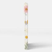 ミニマルフローラサマーパターン電話ケース iPhoneケース (左側面)