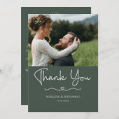 ミニマルフローラサンキューカード 招待状 (正面/裏面)