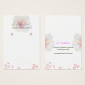 ミニマルフローラジュエリーディスプレイカードテンプレート (正面&裏面)