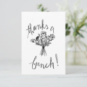 ミニマルフローラスケッチサンキューカード サンキューカード (スタンド正面)