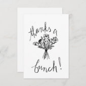 ミニマルフローラスケッチサンキューカード サンキューカード (正面/裏面)