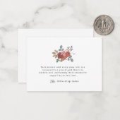 ミニマルフローラスモールビジネスホリデーサンキュー ノートカード (正面/裏面インサイチュ)