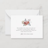 ミニマルフローラスモールビジネスホリデーサンキュー ノートカード (正面)