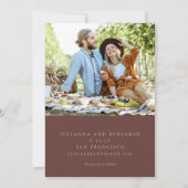 ミニマルフローラス素朴クリプトBrown Photo セーブザデート (裏面)