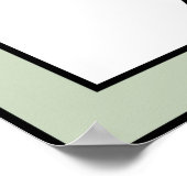 ミニマルフローラデュオ黒い線淡い色の緑縁ど ポスター (角)