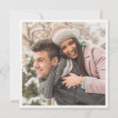 ミニマルフローラバスケットかわいいバレンタインデーのカード 招待状 (裏面)