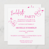 ミニマルフローラバチェロレッテ招待状 招待状 (正面/裏面)