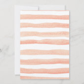 ミニマルフローラバニーがベビーシャワーを浴びる途中 招待状 (裏面)