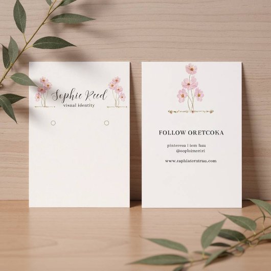 ミニマルフローラパーソナライズされたジュエリー表示