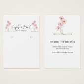 ミニマルフローラパーソナライズされたジュエリー表示 (正面&裏面)