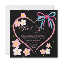 ミニマルフローラピンク&ブラック結婚ズ記念日