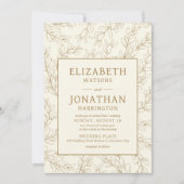 ミニマルフローラフレ結婚ーム 招待状 (正面)