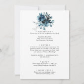 ミニマルフローラフロント&バック結婚式招待状 招待状 (裏面)