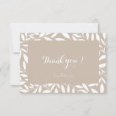 ミニマルフローラブライダルシャワーサンキューカード サンキューカード (正面)