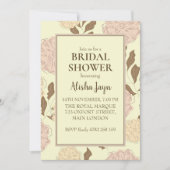 ミニマルフローラブライダルシャワー招待 招待状 (正面)