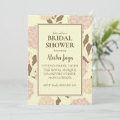 ミニマルフローラブライダルシャワー招待 招待状 (スタンド正面)