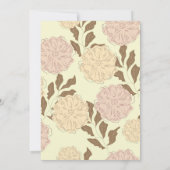 ミニマルフローラブライダルシャワー招待 招待状 (裏面)