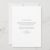 ミニマルフローラブーケタウペグリーン結婚ズ サンキューカード (裏面)